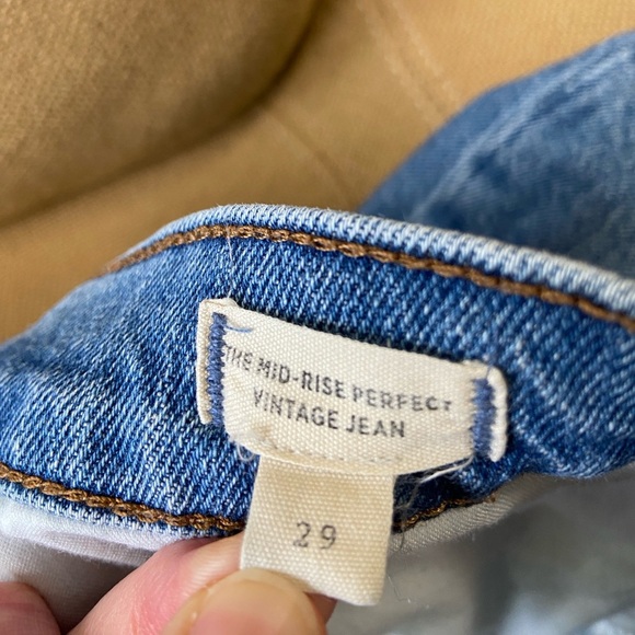Madewell ‘Mid Rise Perfect Vintage Jean’ Distressed Straight Leg Jeans - Picture 10 of 10